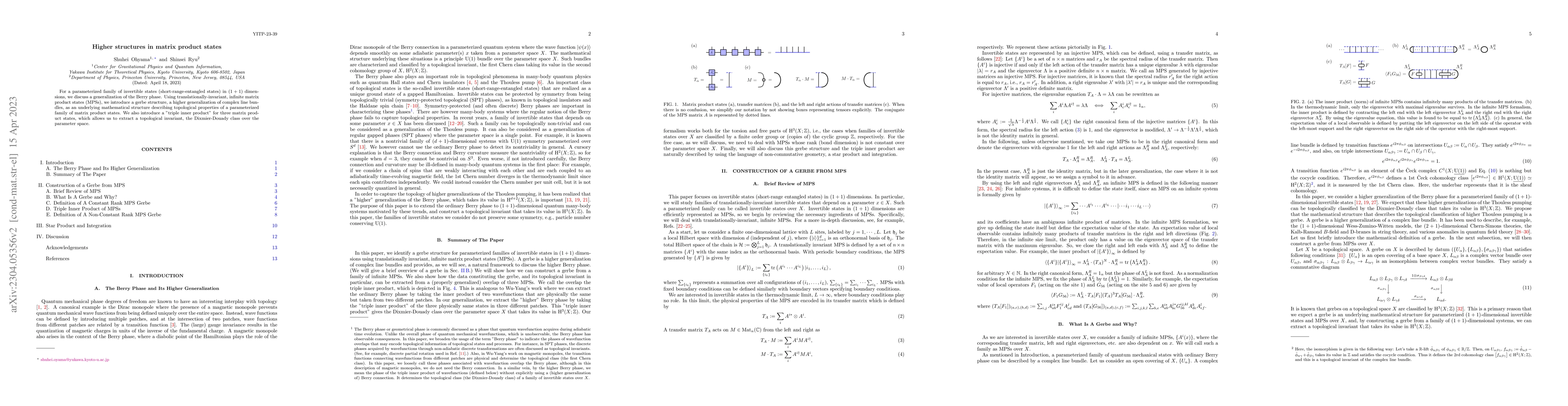 Thumbnail for Higher structures in matrix product states