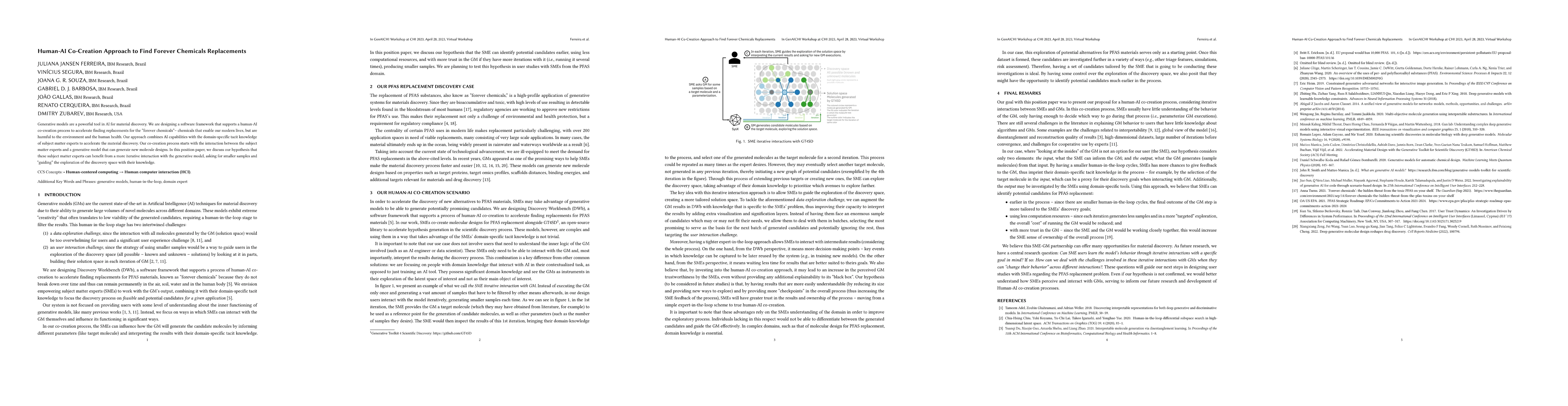Thumbnail for Human-AI Co-Creation Approach to Find Forever Chemicals Replacements