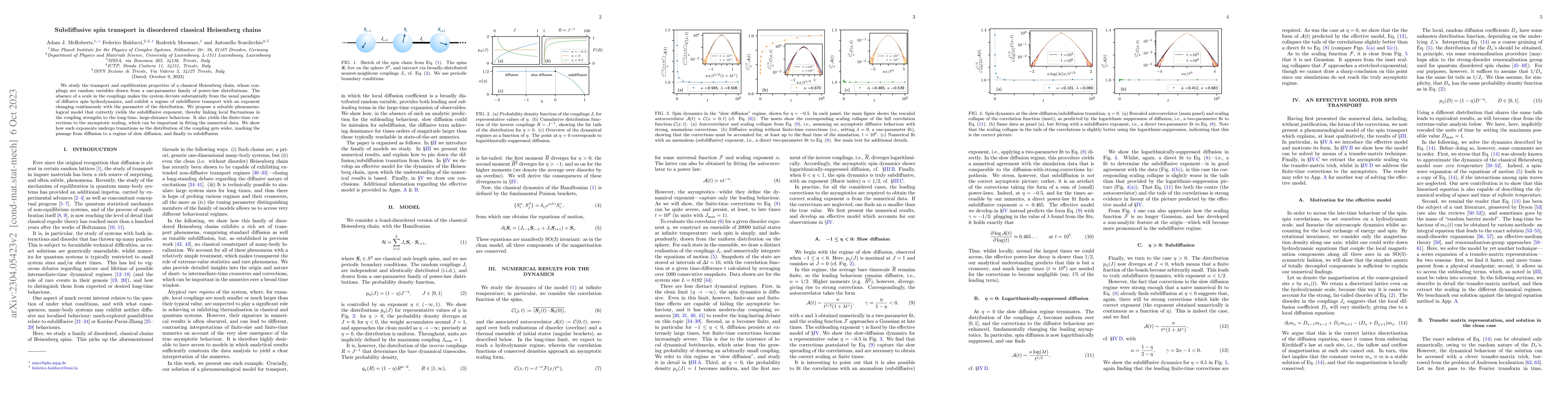 Thumbnail for Subdiffusive spin transport in disordered classical Heisenberg chains