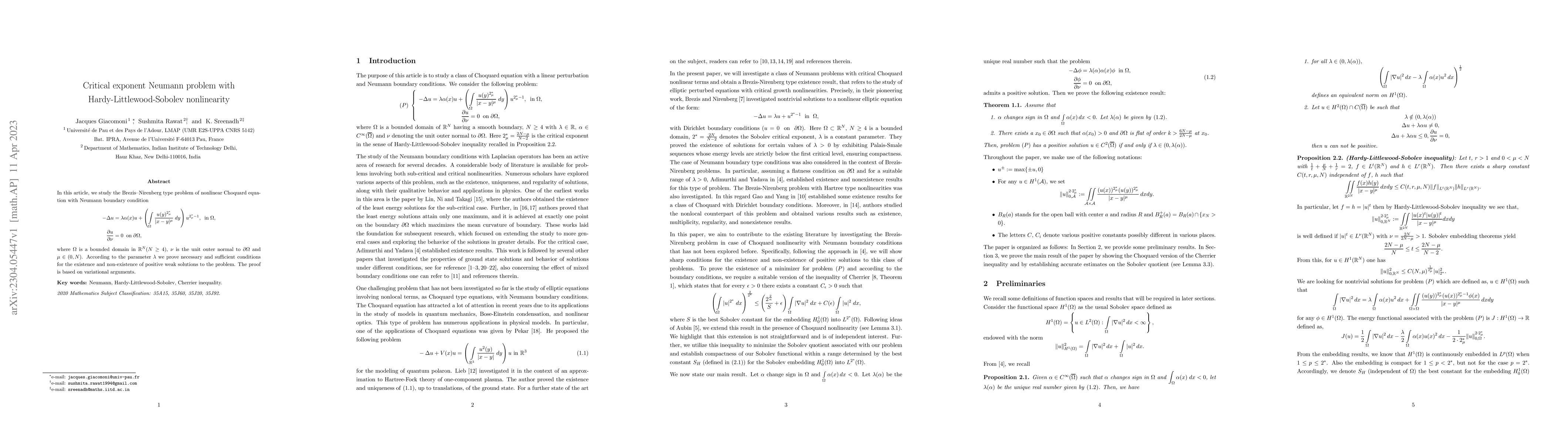 Thumbnail for Critical exponent Neumann problem with Hardy-Littlewood-Sobolev
  nonlinearity