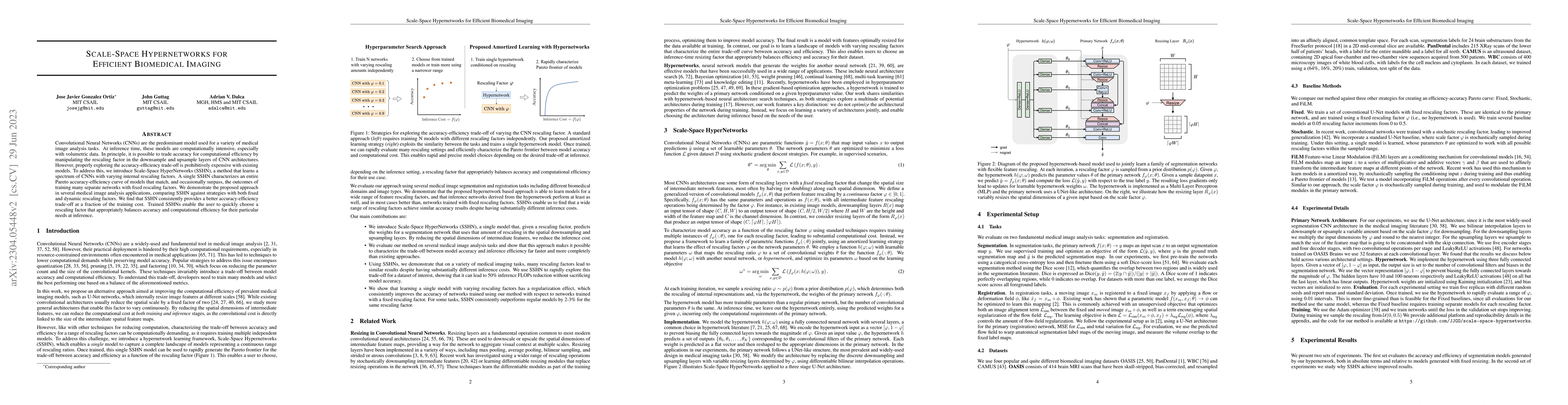 Thumbnail for Scale-Space Hypernetworks for Efficient Biomedical Imaging