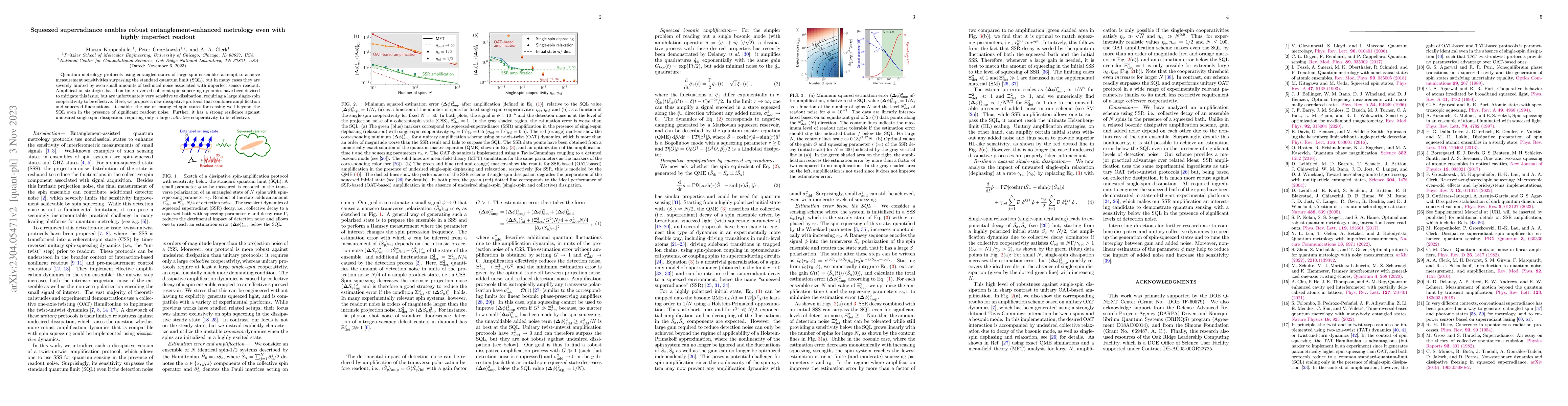 Thumbnail for Squeezed superradiance enables robust entanglement-enhanced metrology
  even with highly imperfect readout