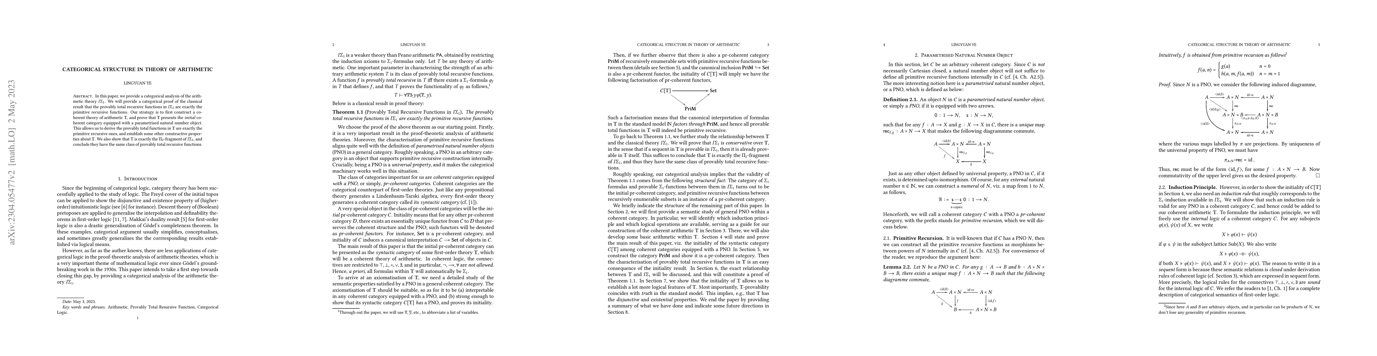 Thumbnail for Categorical Structure in Theory of Arithmetic