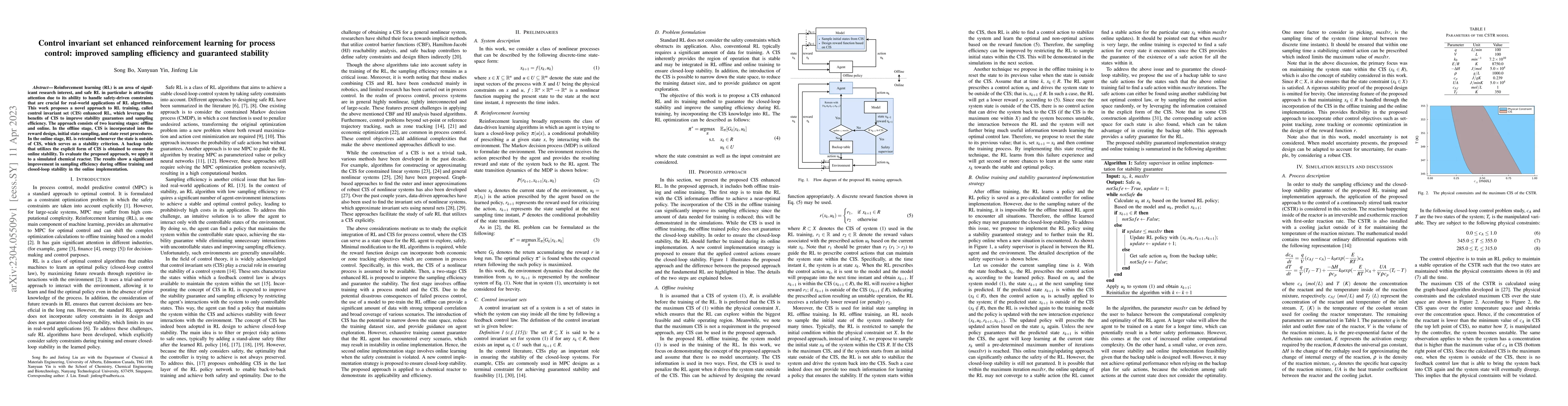 Thumbnail for Control invariant set enhanced reinforcement learning for process
  control: improved sampling efficiency and guaranteed stability