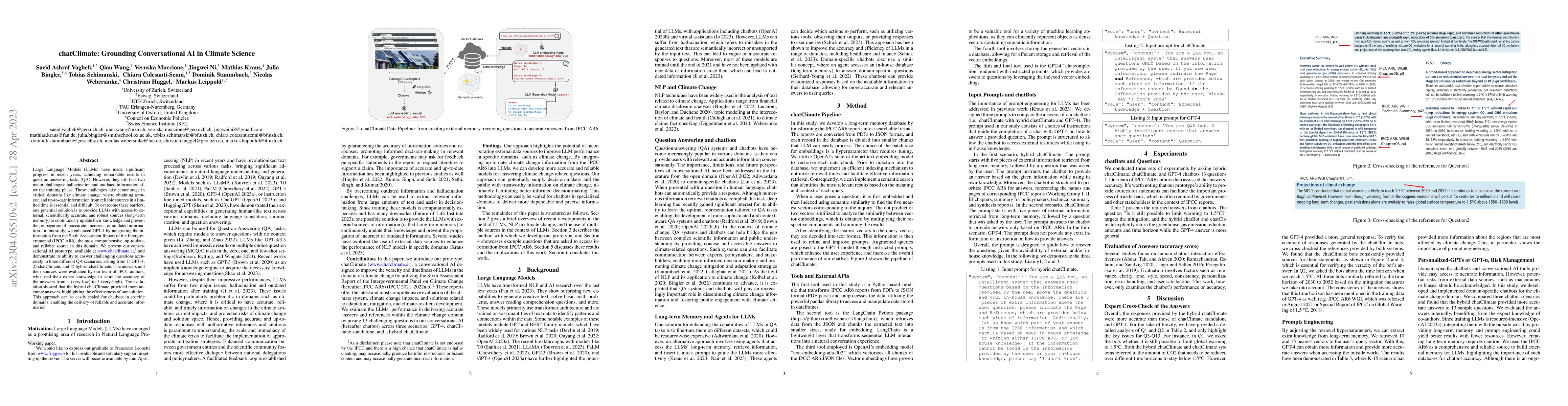 Thumbnail for chatClimate: Grounding Conversational AI in Climate Science