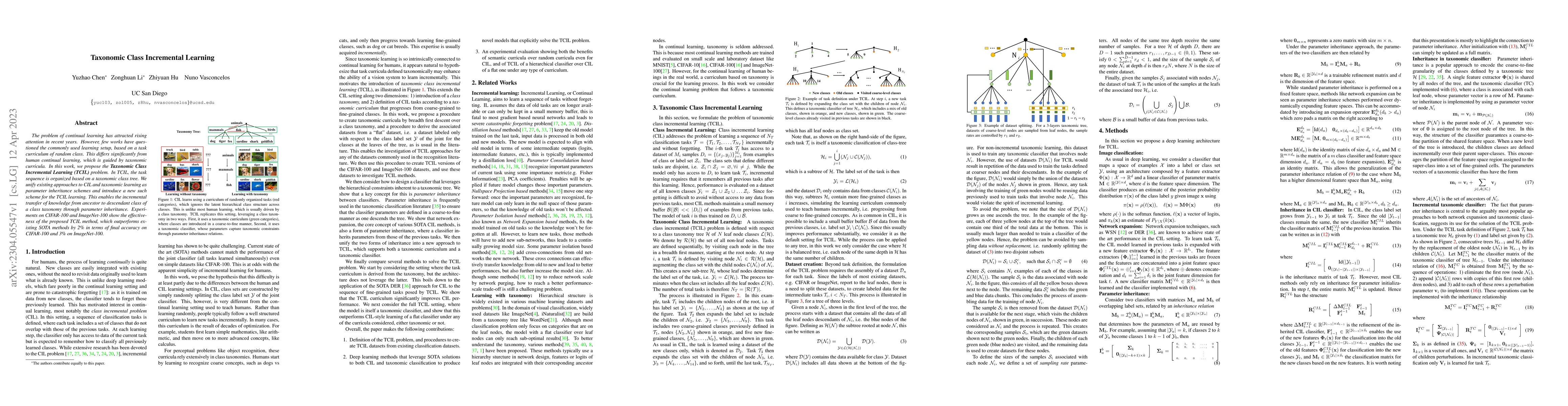 Thumbnail for Taxonomic Class Incremental Learning