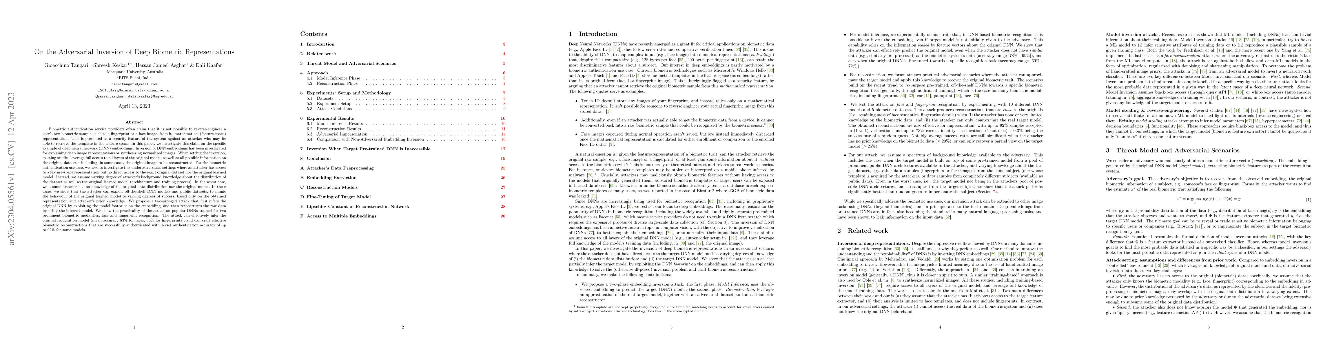 Thumbnail for On the Adversarial Inversion of Deep Biometric Representations