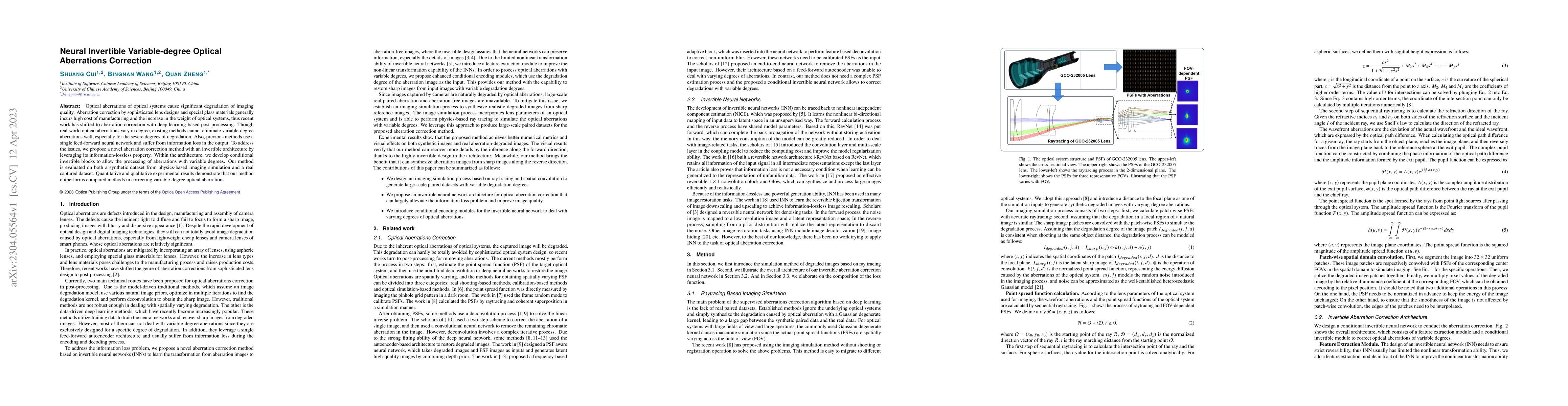 Thumbnail for Neural Invertible Variable-degree Optical Aberrations Correction