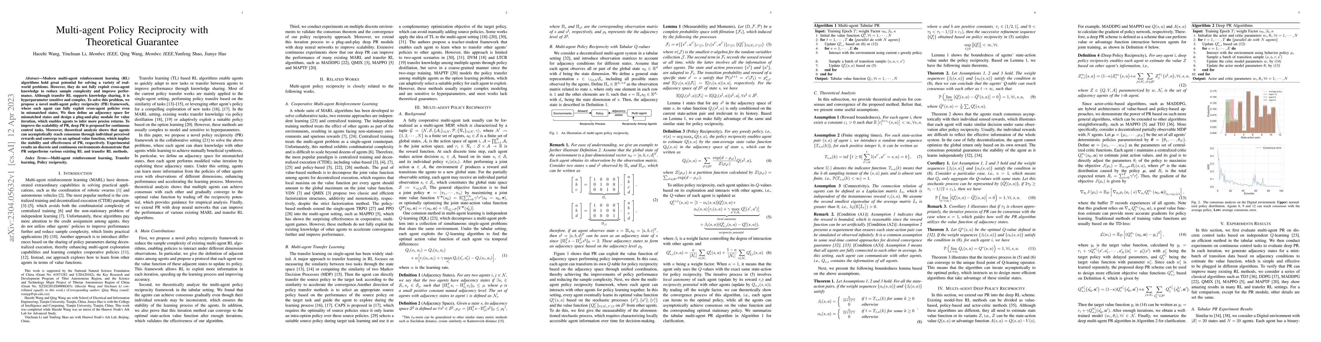 Thumbnail for Multi-agent Policy Reciprocity with Theoretical Guarantee