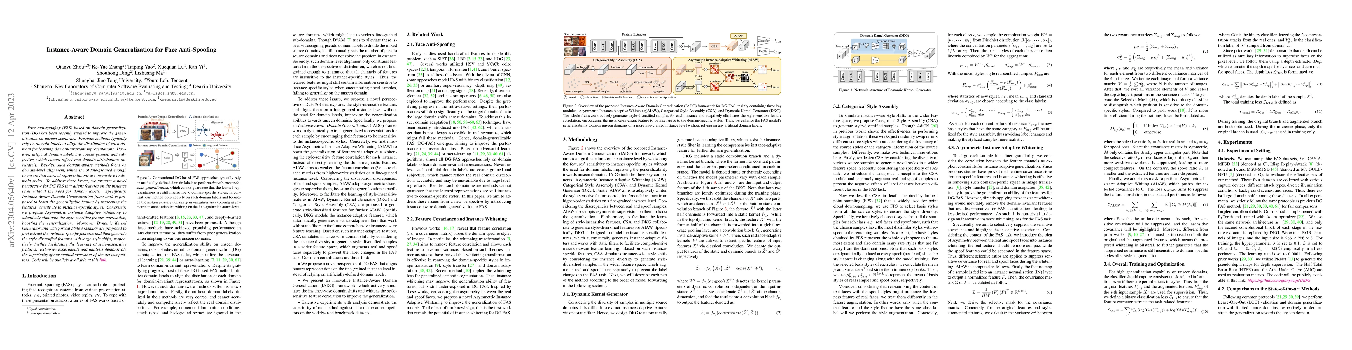 Thumbnail for Instance-Aware Domain Generalization for Face Anti-Spoofing