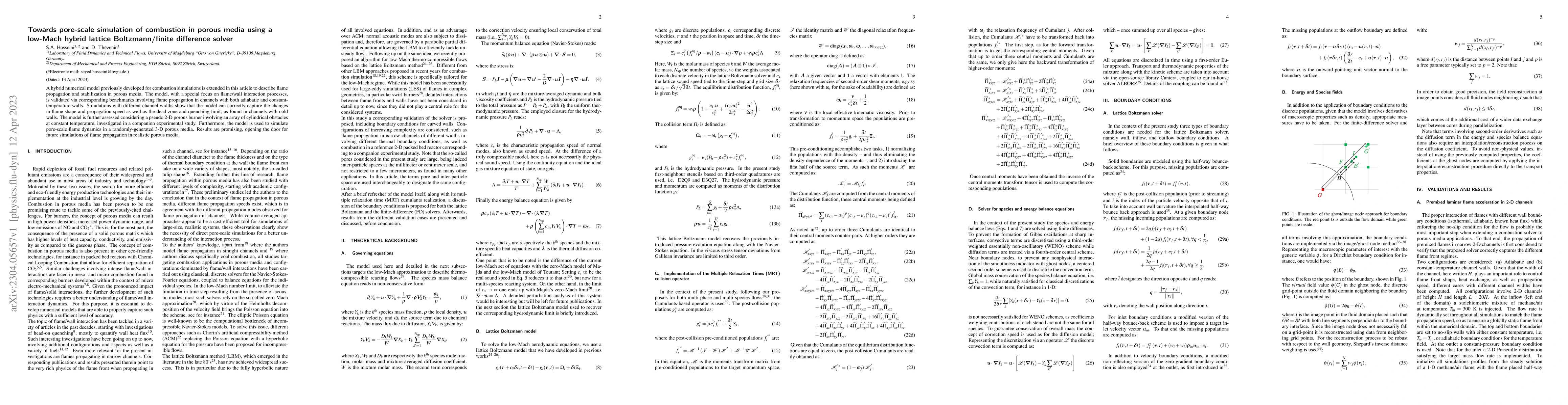 Thumbnail for Towards pore-scale simulation of combustion in porous media using a
  low-Mach hybrid lattice Boltzmann/finite difference solver