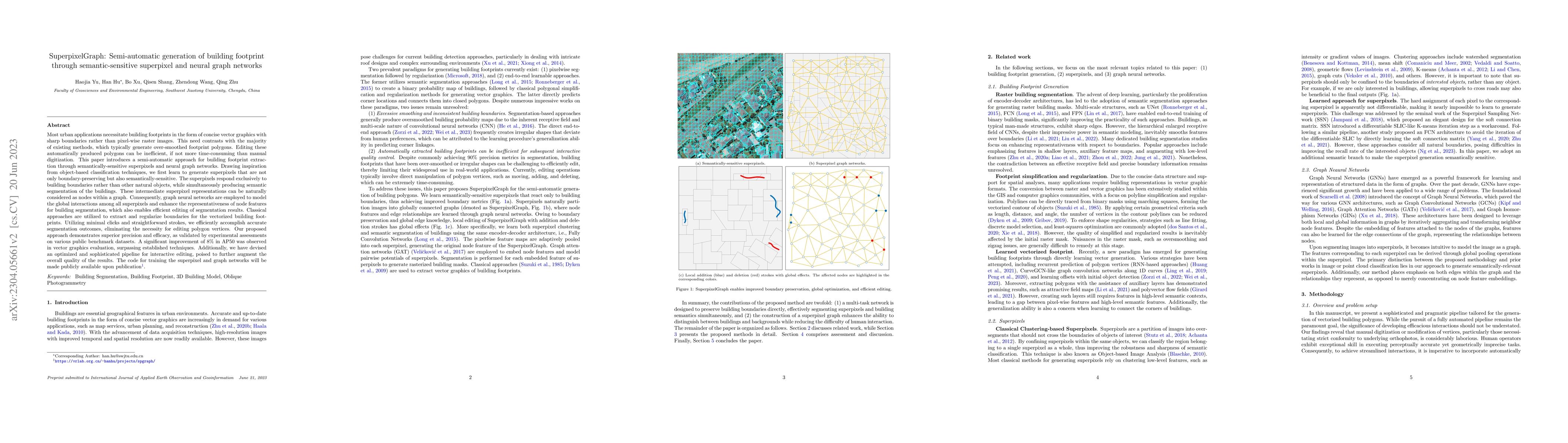 Thumbnail for SuperpixelGraph: Semi-automatic generation of building footprint through
  semantic-sensitive superpixel and neural graph networks
