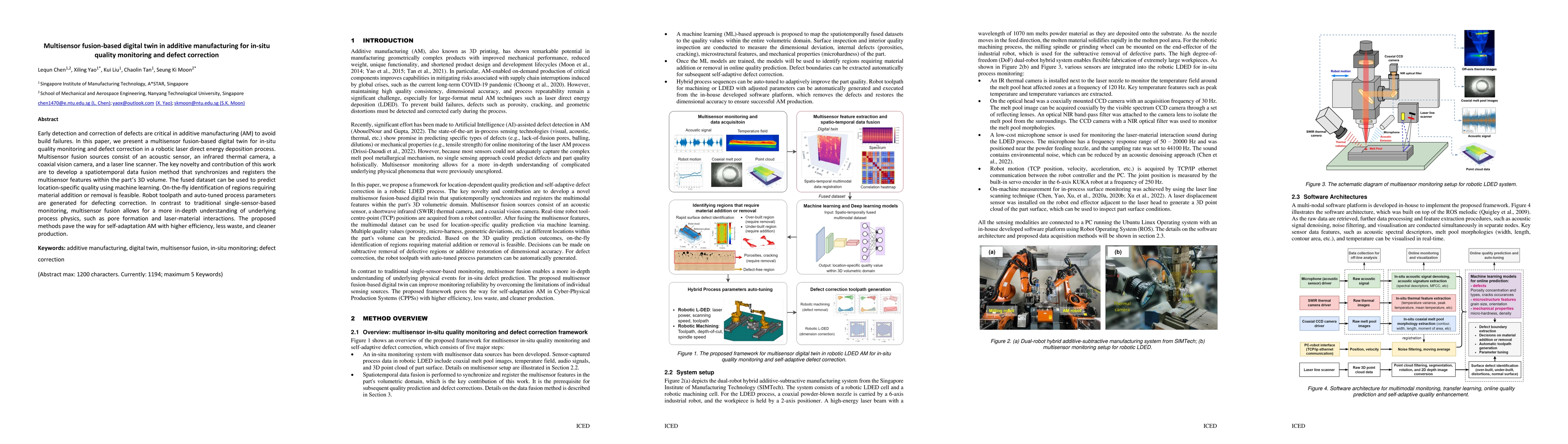 Thumbnail for Multisensor fusion-based digital twin in additive manufacturing for
  in-situ quality monitoring and defect correction