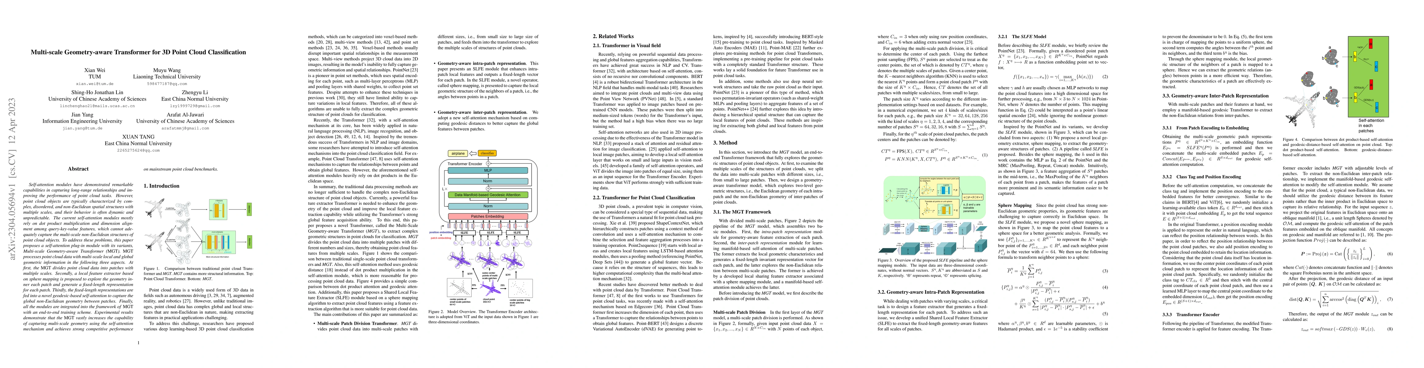 Thumbnail for Multi-scale Geometry-aware Transformer for 3D Point Cloud Classification