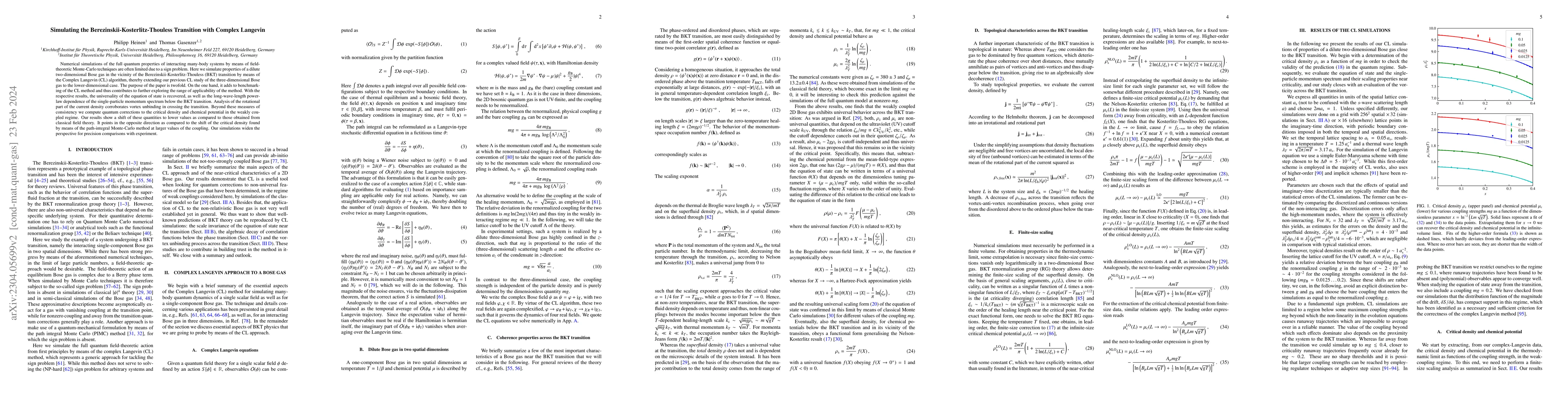 Thumbnail for Simulating the Berezinskii-Kosterlitz-Thouless Transition with Complex
  Langevin