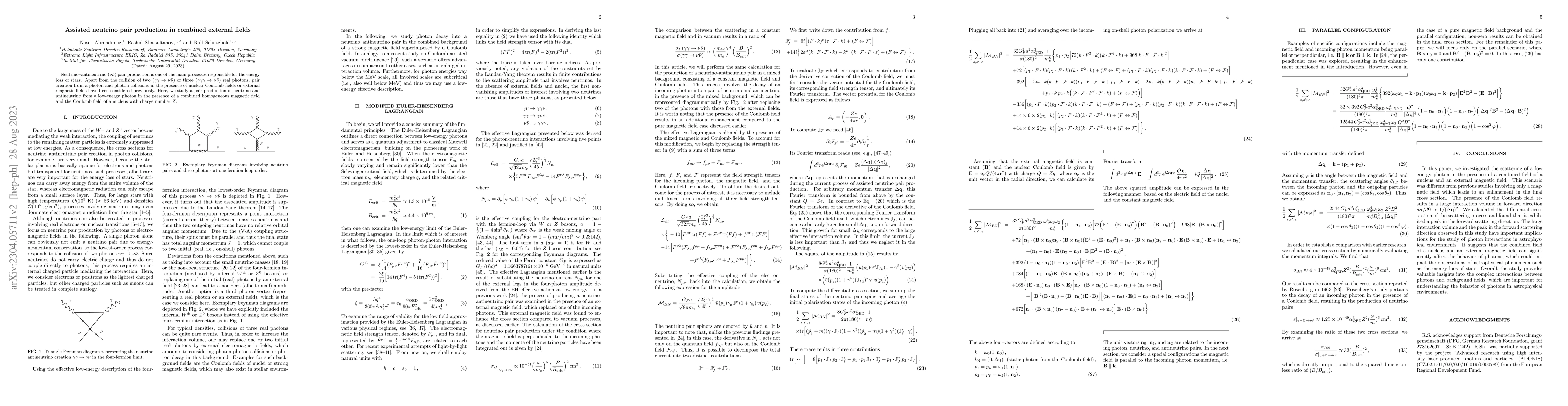 Thumbnail for Assisted neutrino pair production in combined external fields
