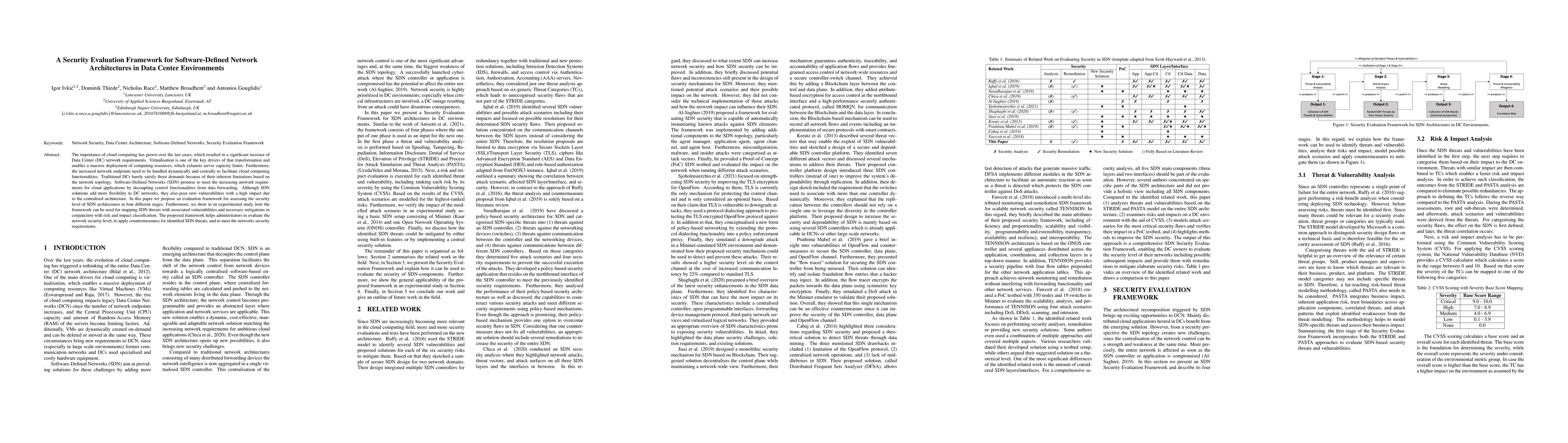 Thumbnail for A Security Evaluation Framework for Software-Defined Network
  Architectures in Data Center Environments
