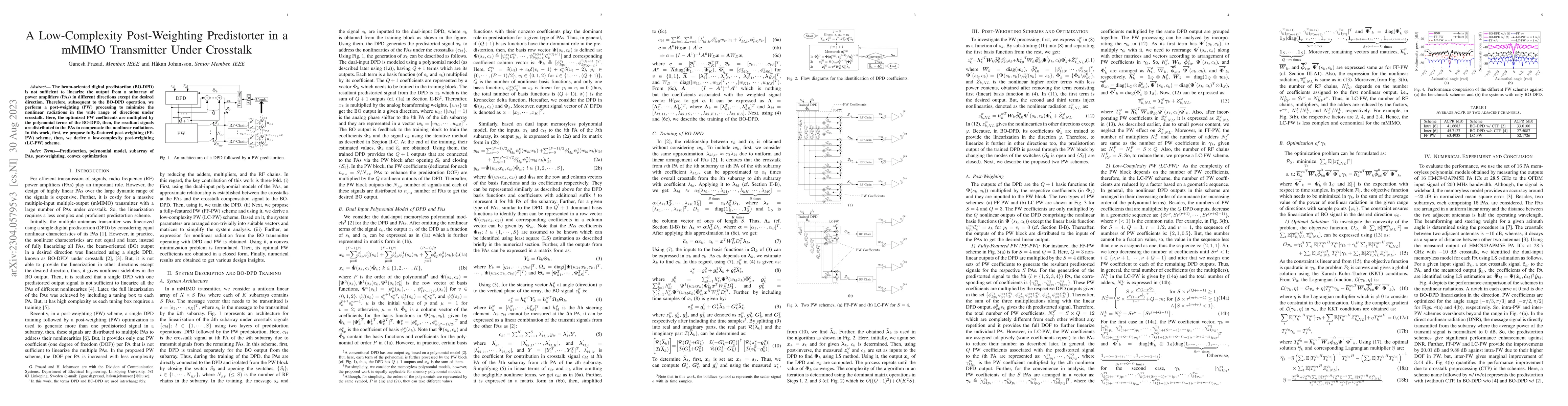Thumbnail for A Low-Complexity Post-Weighting Predistorter in a mMIMO Transmitter
  Under Crosstalk