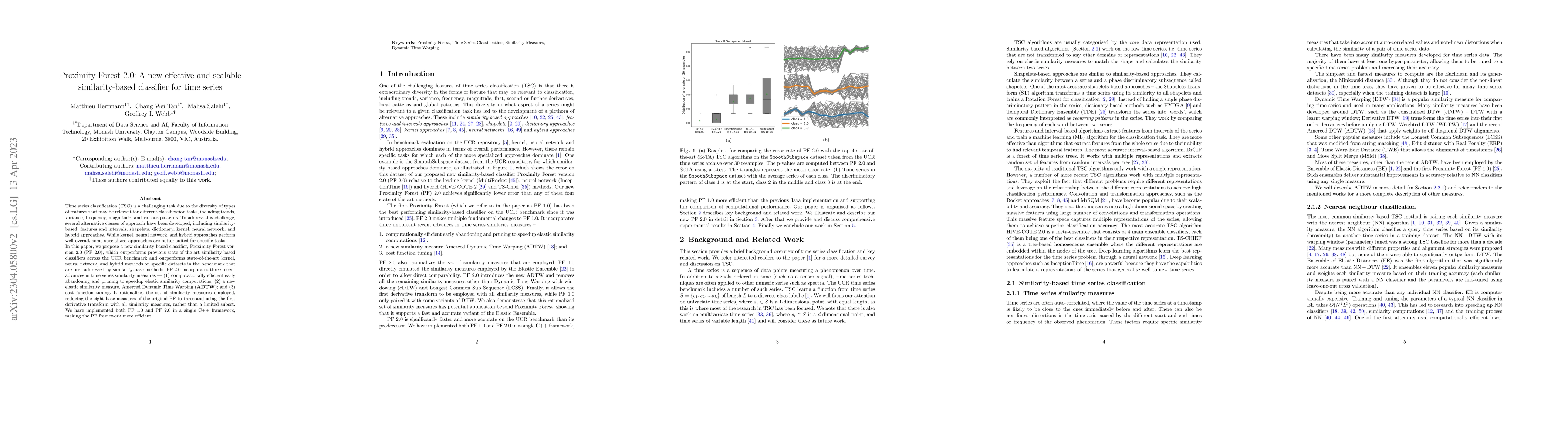 Thumbnail for Proximity Forest 2.0: A new effective and scalable similarity-based
  classifier for time series
