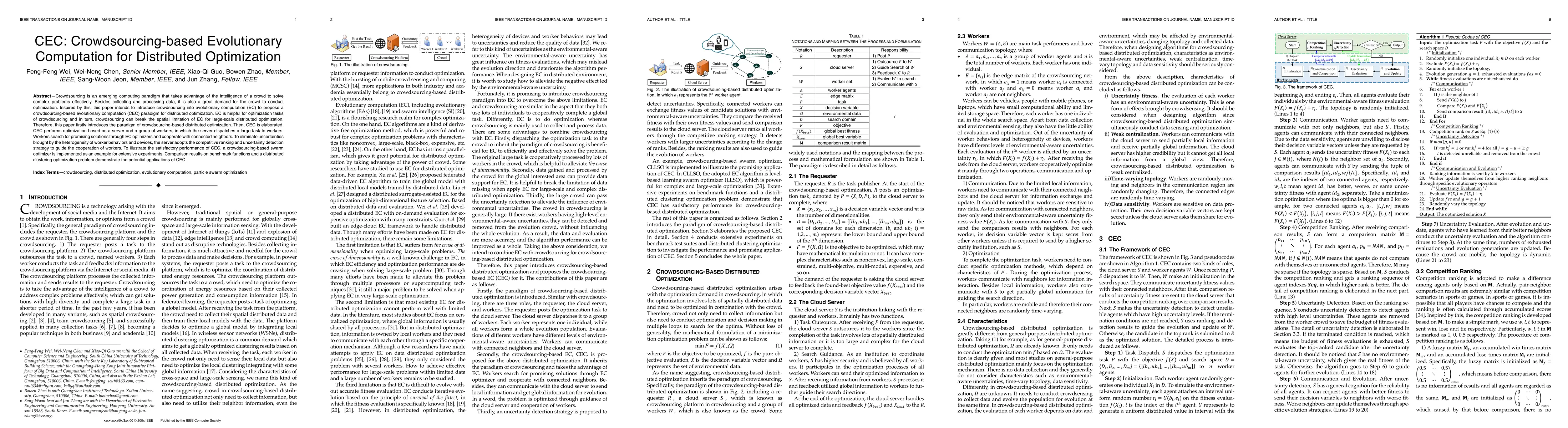 Thumbnail for CEC: Crowdsourcing-based Evolutionary Computation for Distributed
  Optimization