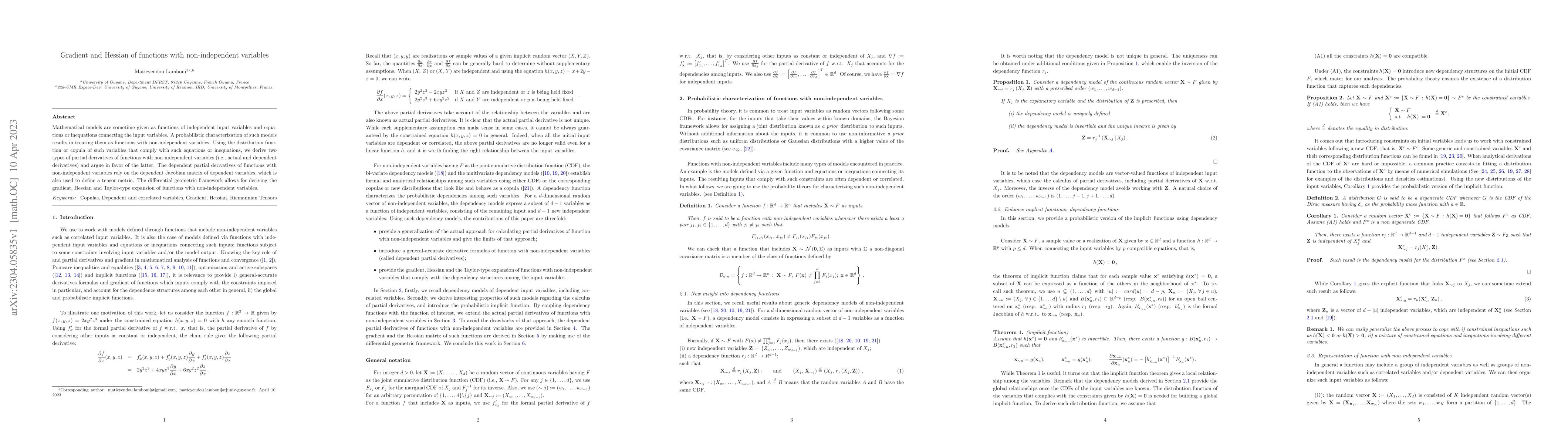 Thumbnail for Gradient and Hessian of functions with non-independent variables