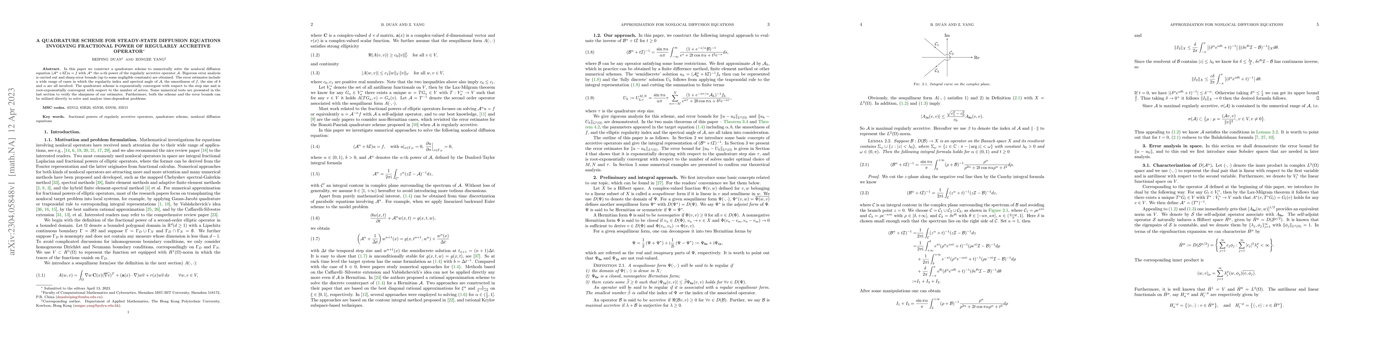 Thumbnail for A quadrature scheme for steady-state diffusion equations involving
  fractional power of regularly accretive operator