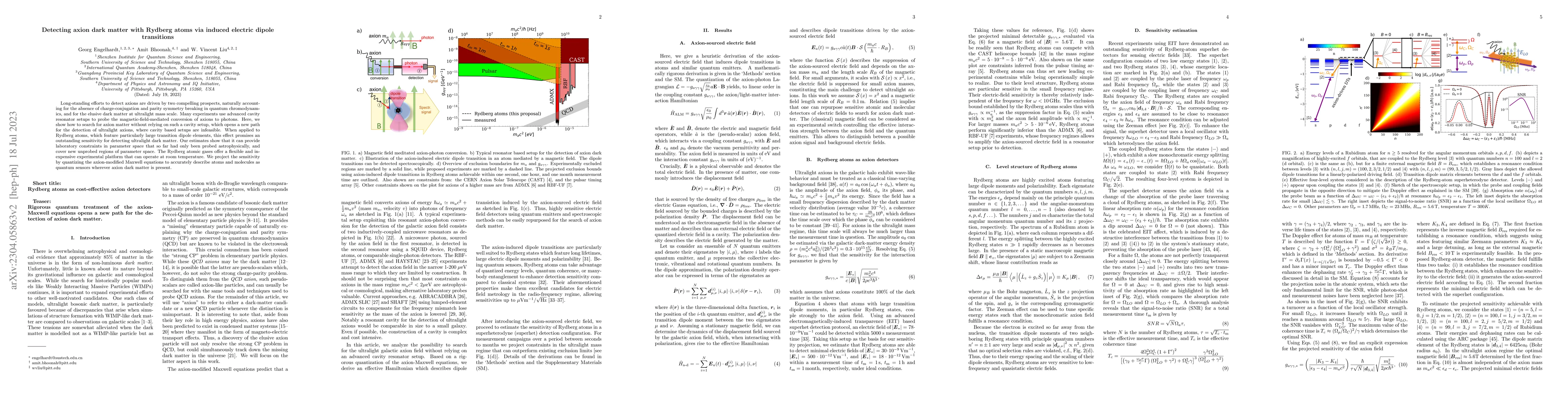 Thumbnail for Detecting axion dark matter with Rydberg atoms via induced electric
  dipole transitions