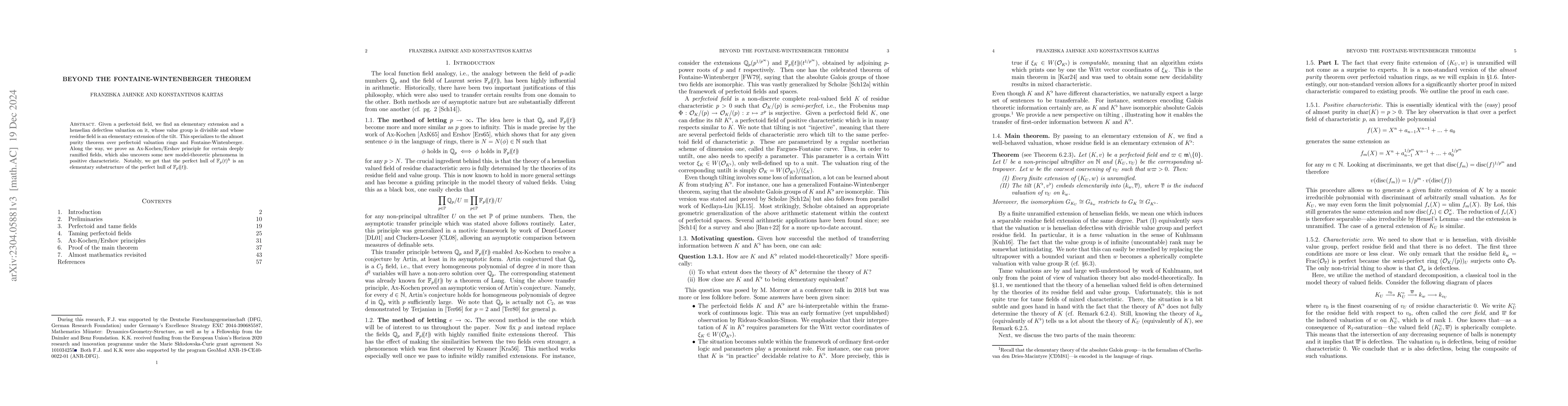 Thumbnail for Beyond the Fontaine-Wintenberger theorem