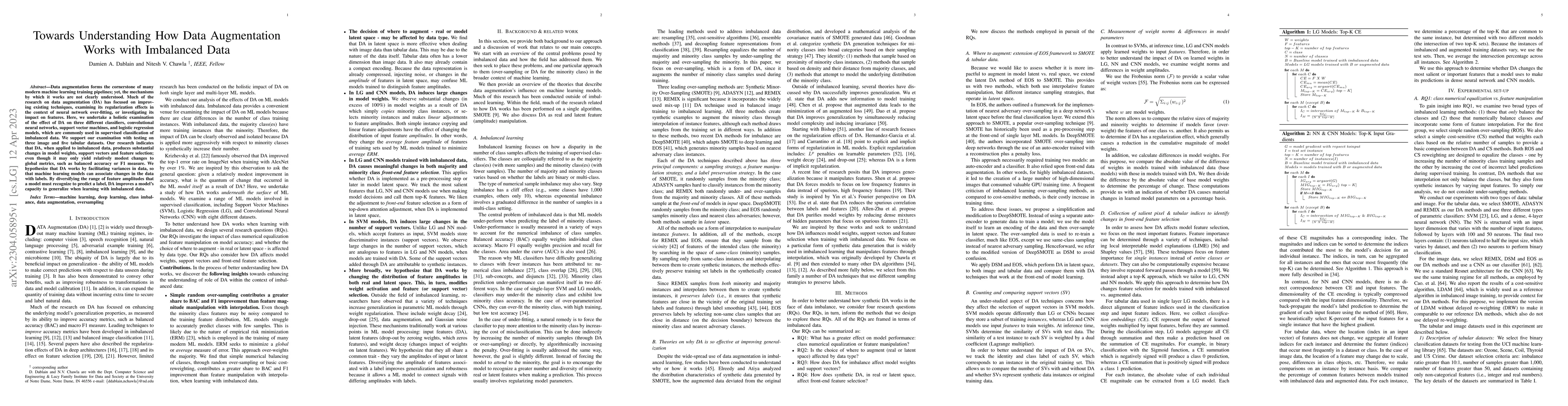 Thumbnail for Towards Understanding How Data Augmentation Works with Imbalanced Data