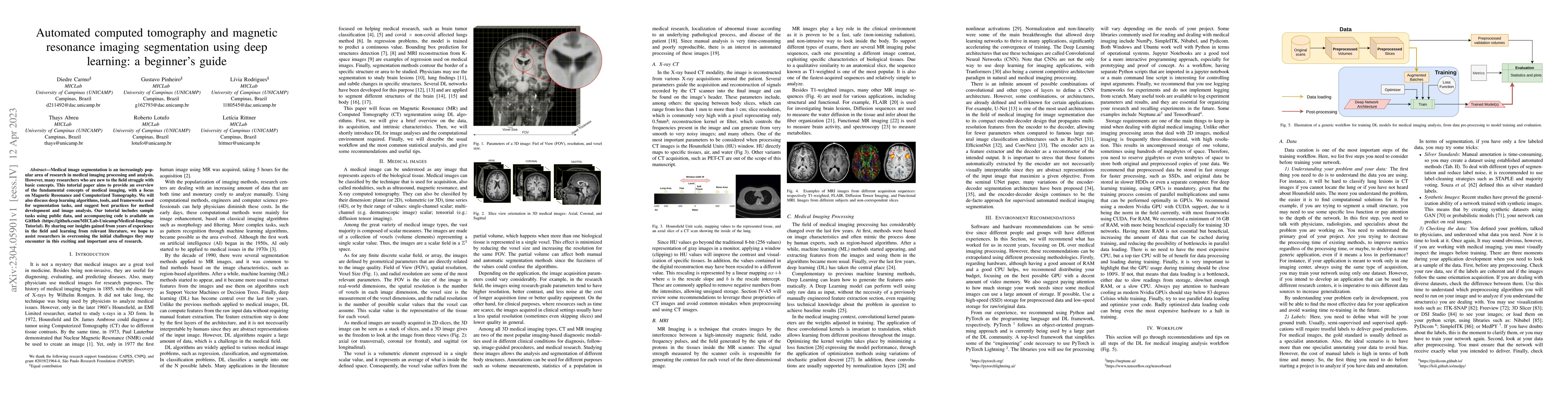 Thumbnail for Automated computed tomography and magnetic resonance imaging
  segmentation using deep learning: a beginner's guide