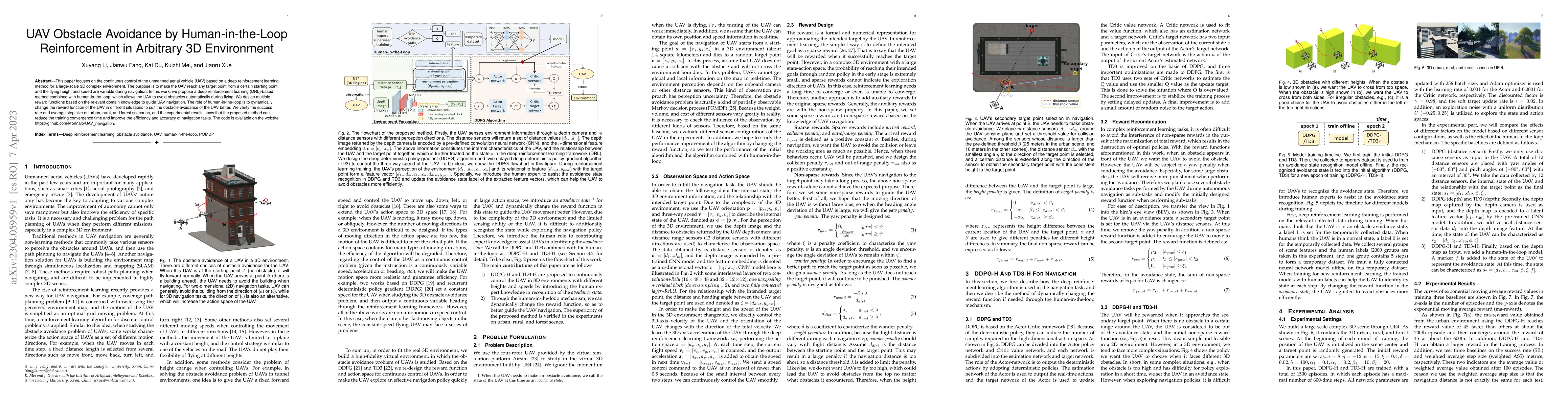 Thumbnail for UAV Obstacle Avoidance by Human-in-the-Loop Reinforcement in Arbitrary
  3D Environment