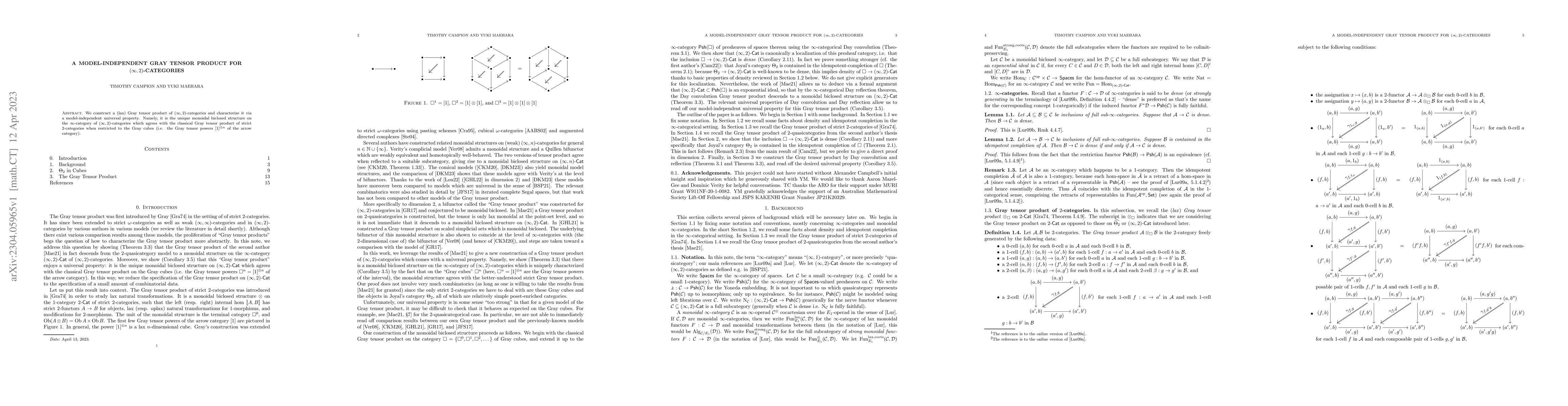 Thumbnail for A model-independent Gray tensor product for $(\infty,2)$-categories
