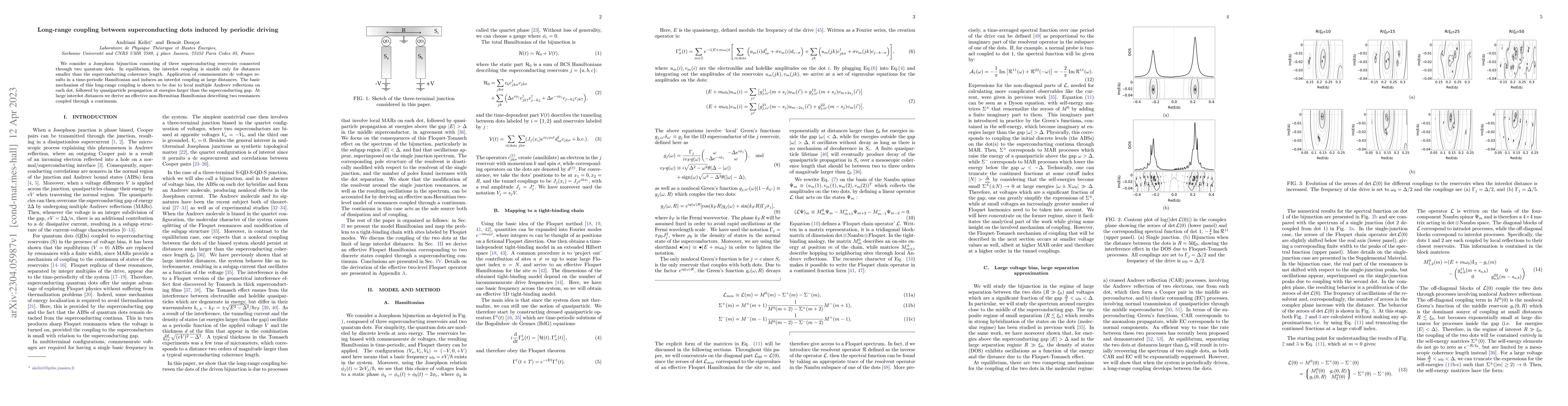 Thumbnail for Long-range coupling between superconducting dots induced by periodic
  driving