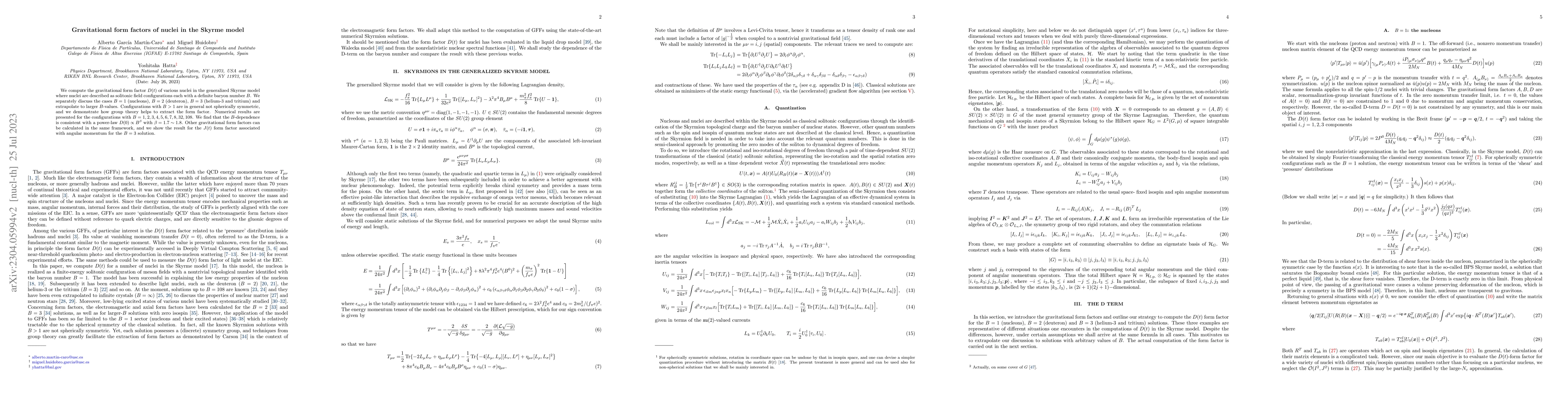 Thumbnail for Gravitational form factors of nuclei in the Skyrme model