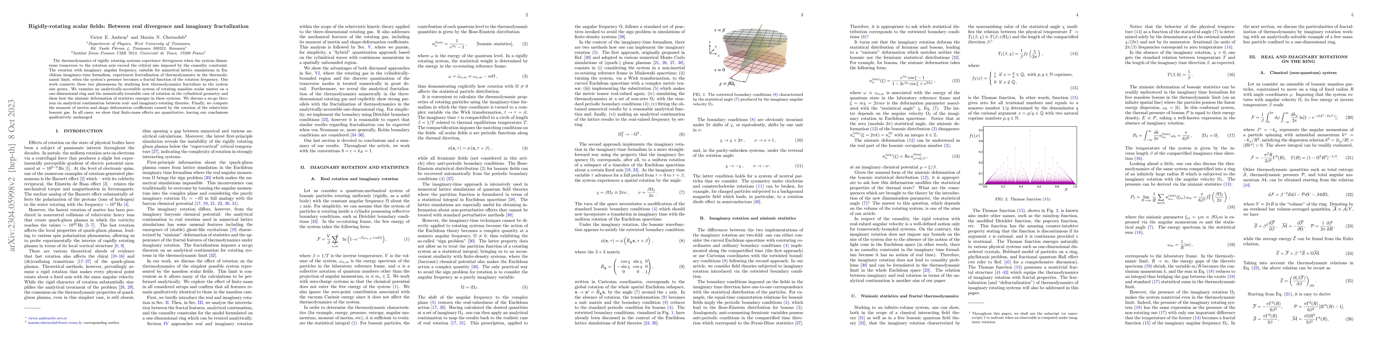 Thumbnail for Rigidly-rotating scalar fields: between real divergence and imaginary
  fractalization