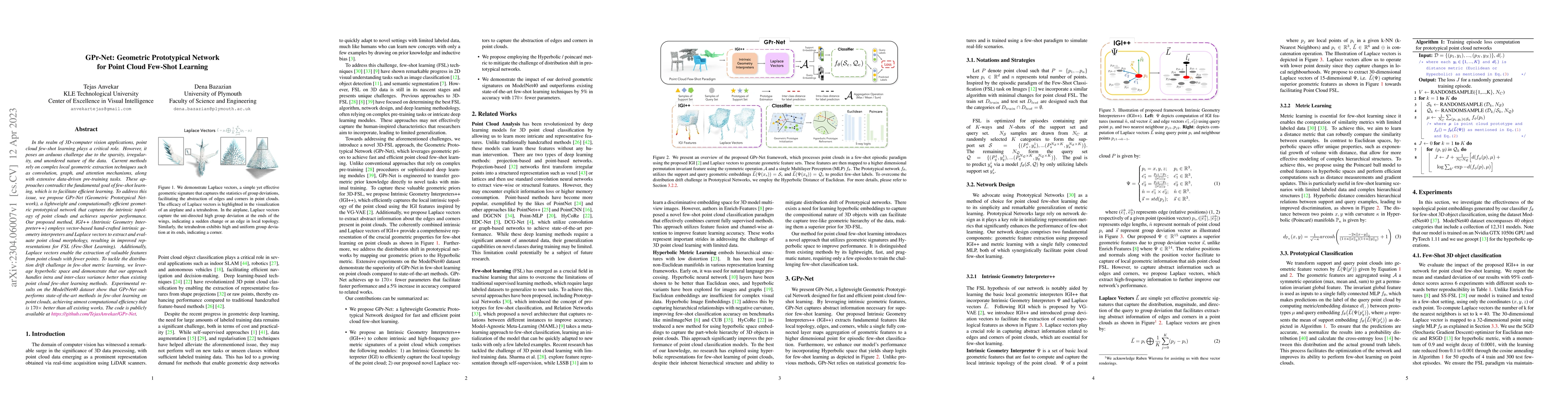 Thumbnail for GPr-Net: Geometric Prototypical Network for Point Cloud Few-Shot
  Learning