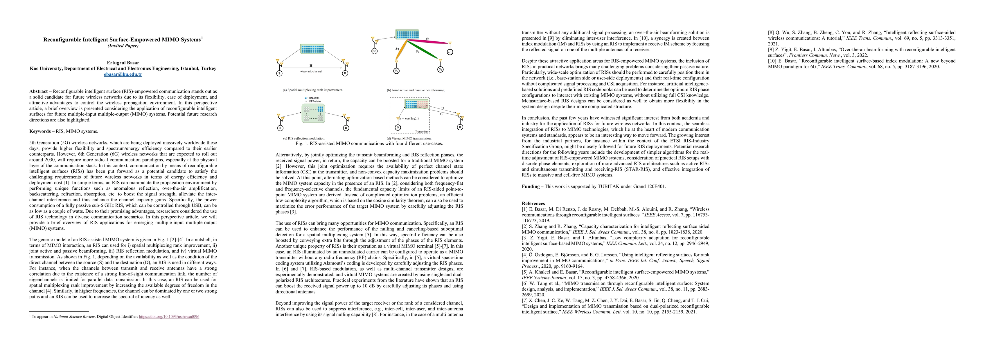 Thumbnail for Reconfigurable Intelligent Surface-Empowered MIMO Systems