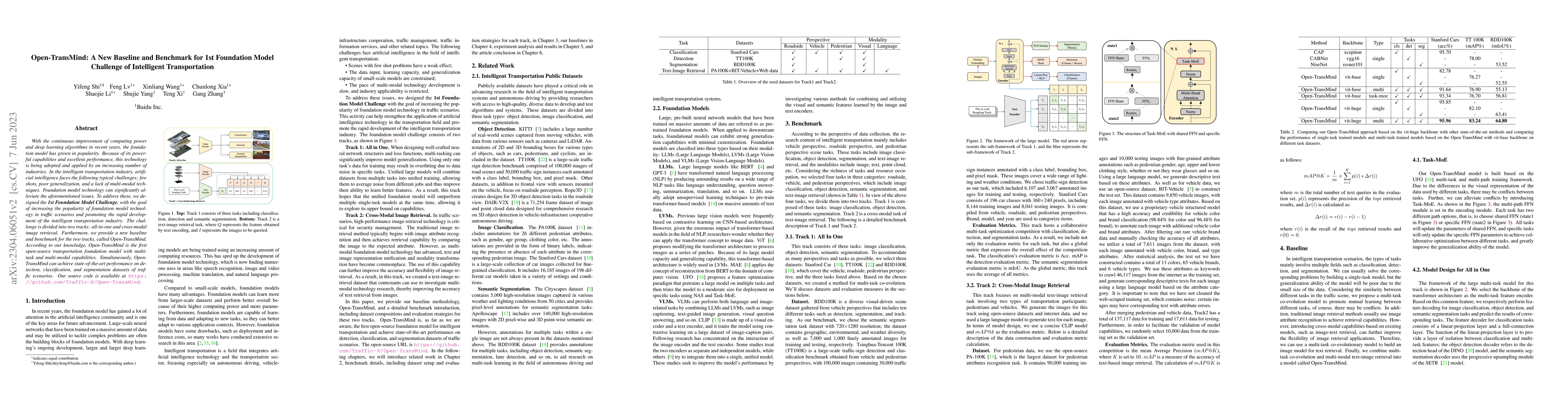 Thumbnail for Open-TransMind: A New Baseline and Benchmark for 1st Foundation Model
  Challenge of Intelligent Transportation