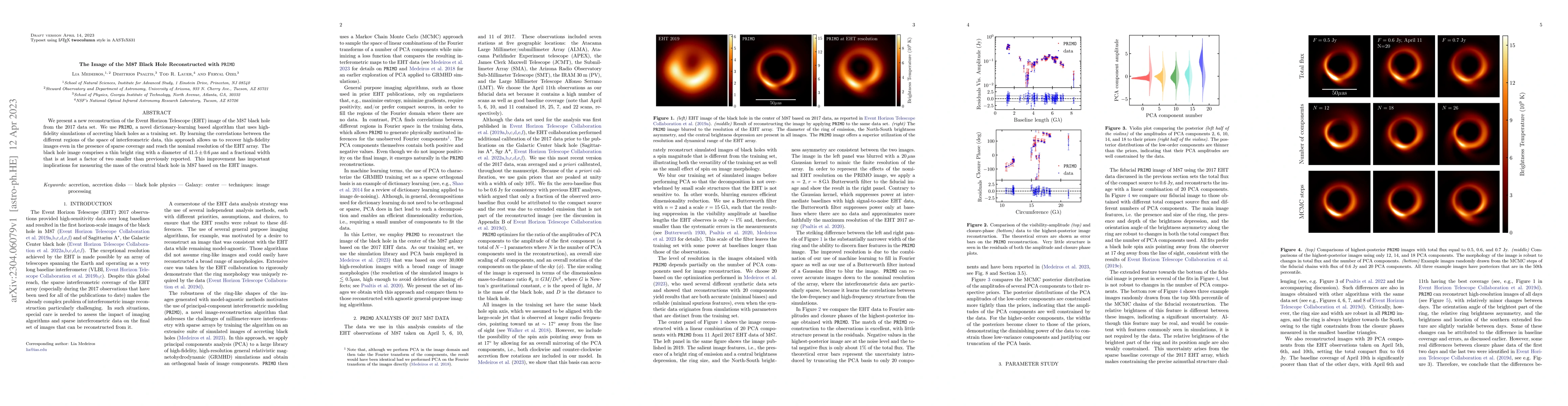 Thumbnail for The Image of the M87 Black Hole Reconstructed with PRIMO