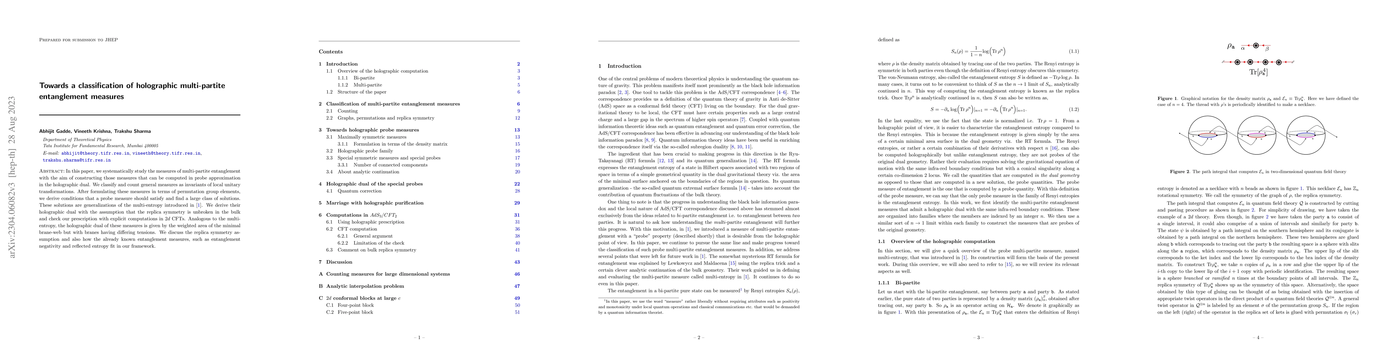 Thumbnail for Towards classification of holographic multi-partite entanglement
  measures