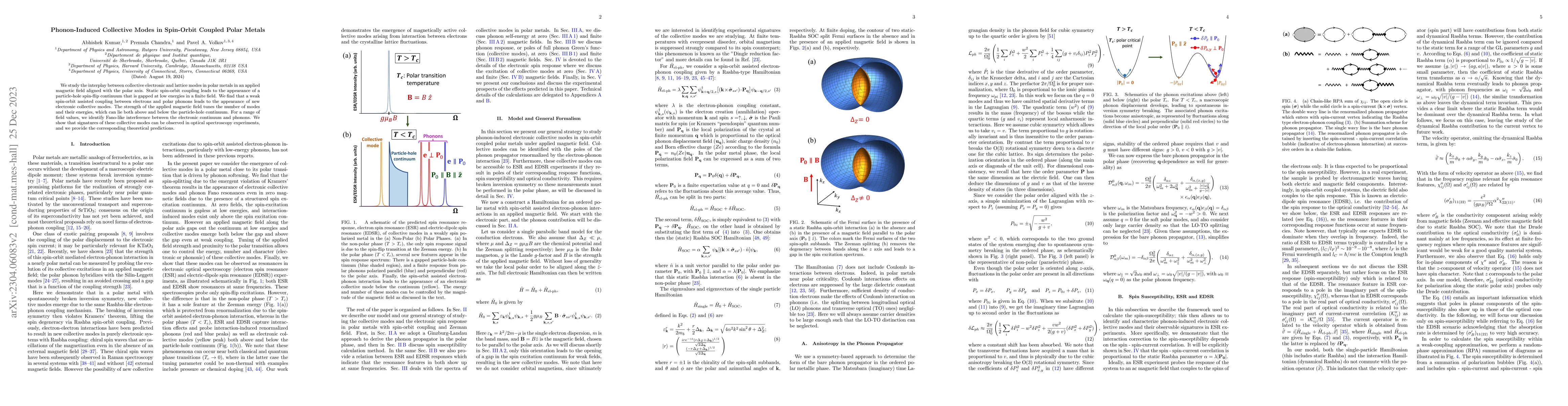 Thumbnail for Phonon-Induced Collective Modes in Spin-Orbit Coupled Polar Metals