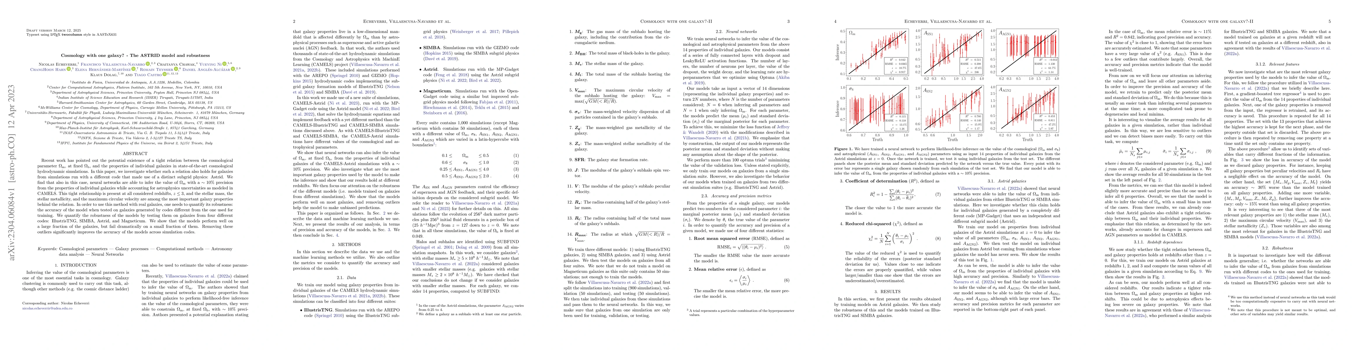 Thumbnail for Cosmology with one galaxy? -- The ASTRID model and robustness