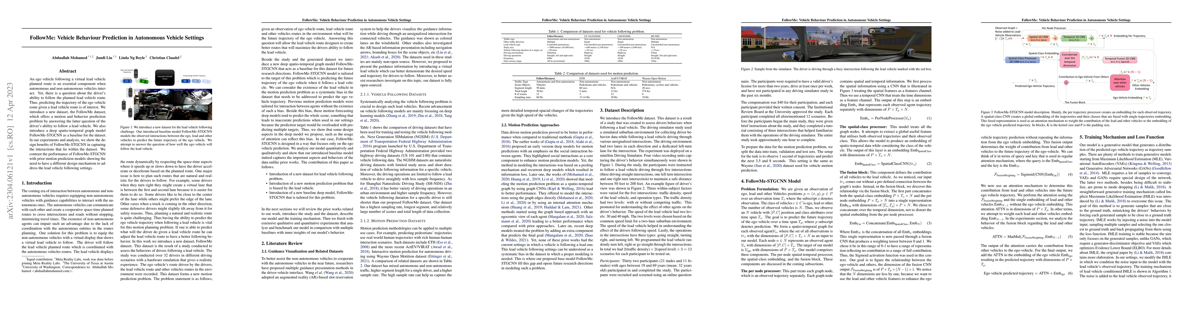 Thumbnail for FollowMe: Vehicle Behaviour Prediction in Autonomous Vehicle Settings