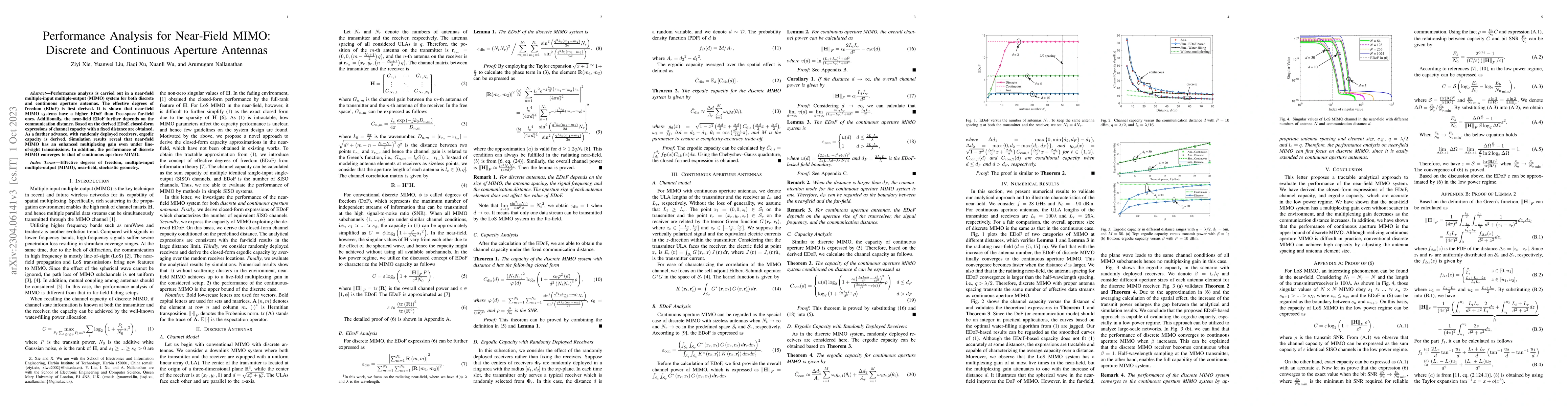 Thumbnail for Performance Analysis for Near-Field MIMO: Discrete and Continuous
  Aperture Antennas