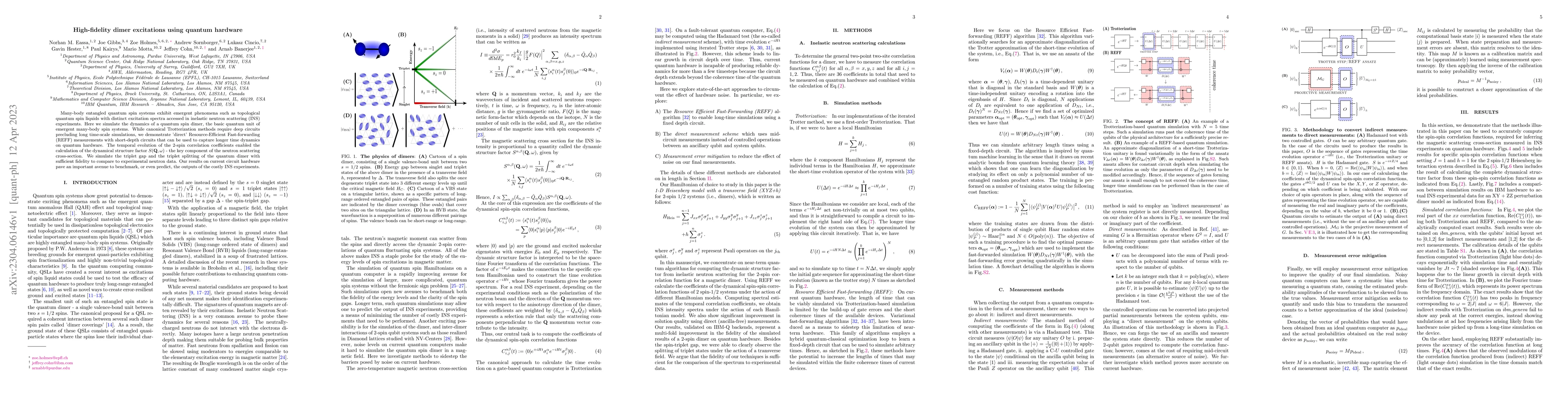 Thumbnail for High-fidelity dimer excitations using quantum hardware