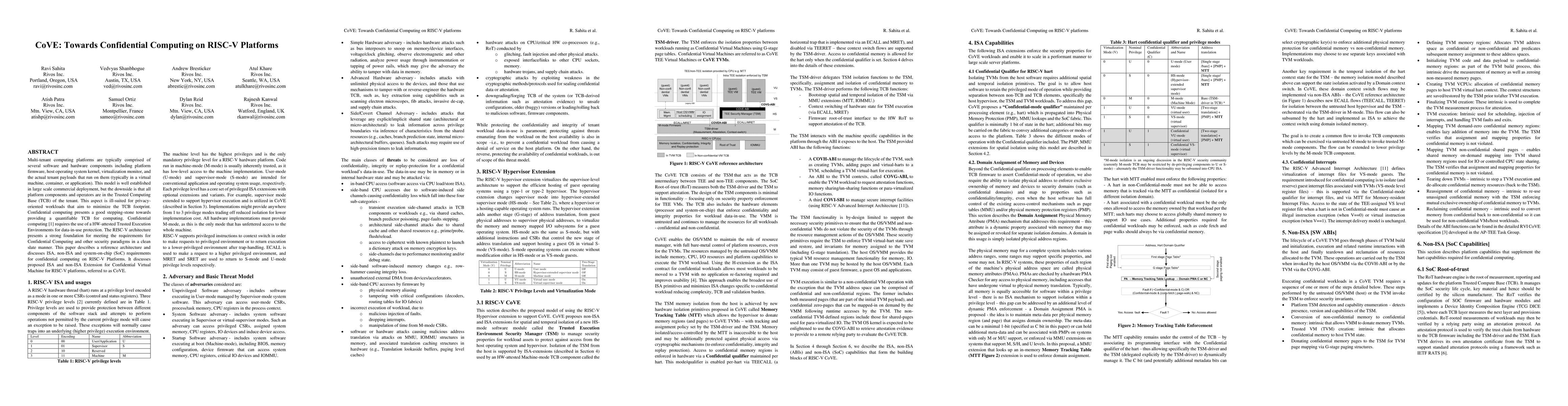 Thumbnail for CoVE: Towards Confidential Computing on RISC-V Platforms