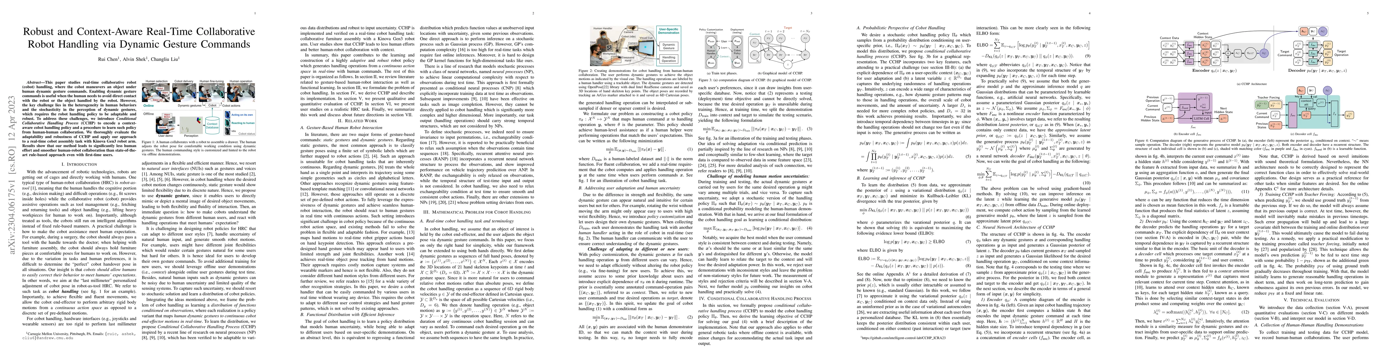 Thumbnail for Robust and Context-Aware Real-Time Collaborative Robot Handling via
  Dynamic Gesture Commands
