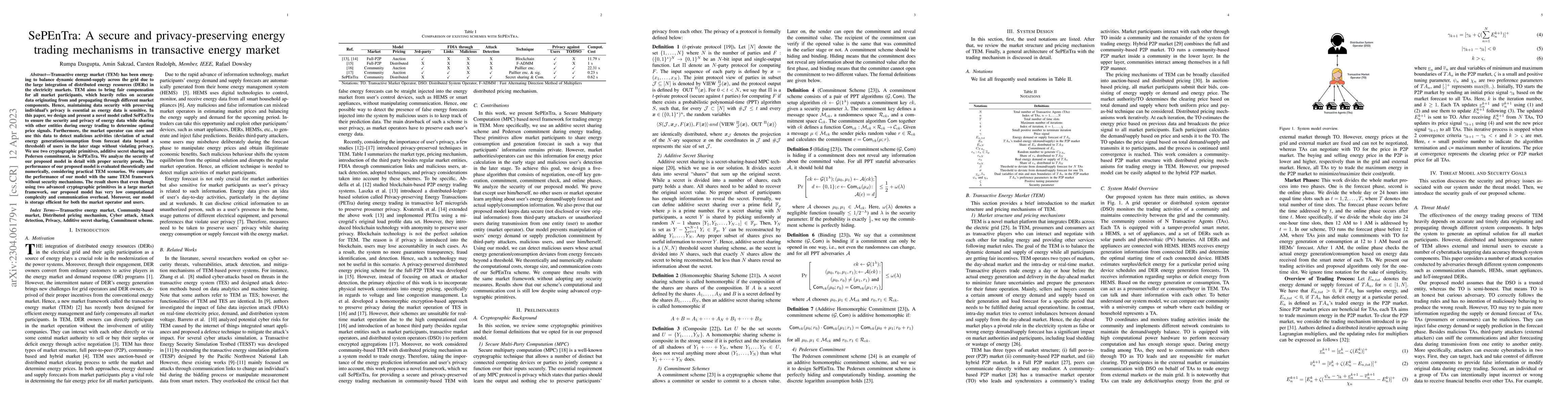 Thumbnail for SePEnTra: A secure and privacy-preserving energy trading mechanisms in
  transactive energy market