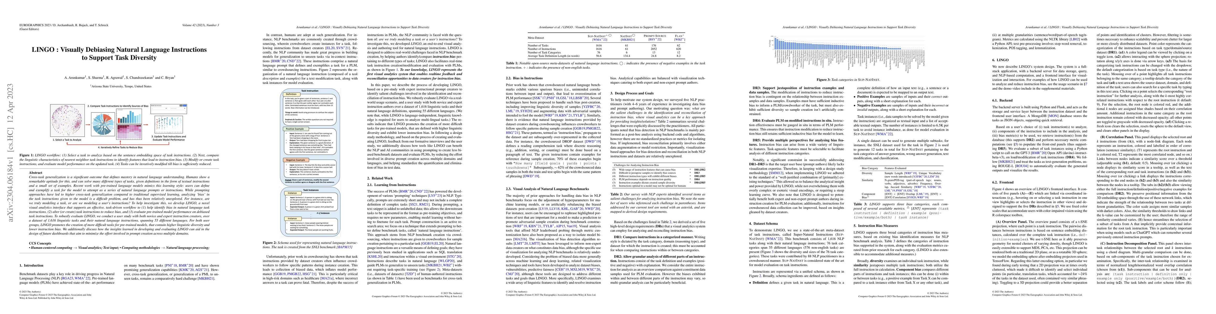 Thumbnail for LINGO : Visually Debiasing Natural Language Instructions to Support Task
  Diversity