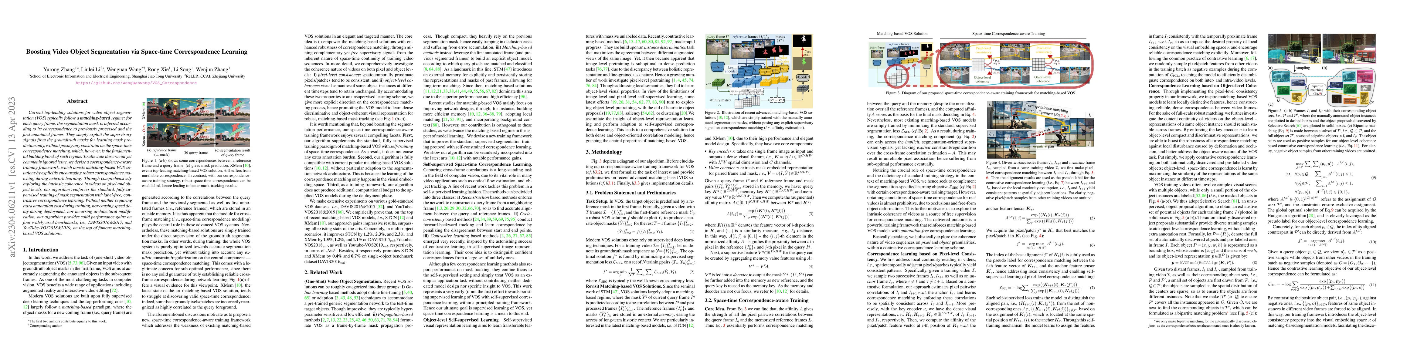 Thumbnail for Boosting Video Object Segmentation via Space-time Correspondence
  Learning
